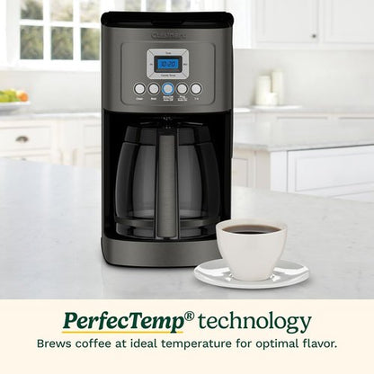 Cuisinart 14-Cup Coffee Maker - Programmable PerfecTemp with Brew Strength Control | Stainless Steel, Black