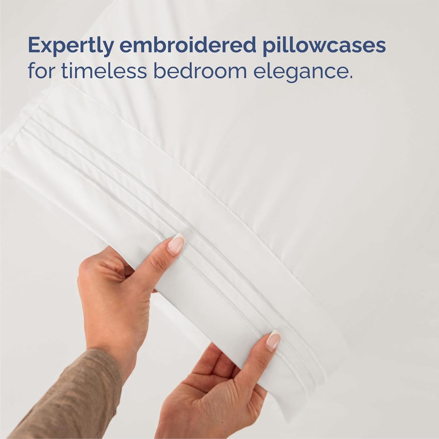 Queen Size 4-Piece Sheet Set | Skiennix Comfy Cooling Bed Sheets - Luxury Hotel Quality - Deep Pockets, Soft & Wrinkle-Free - Antique White