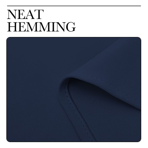 NICETOWN Window Treatment Energy Saving Thermal Insulated Solid Grommet Blackout Curtains/Drapes for Living Room (Navy, 1 Pair, 42 by 84-Inch)