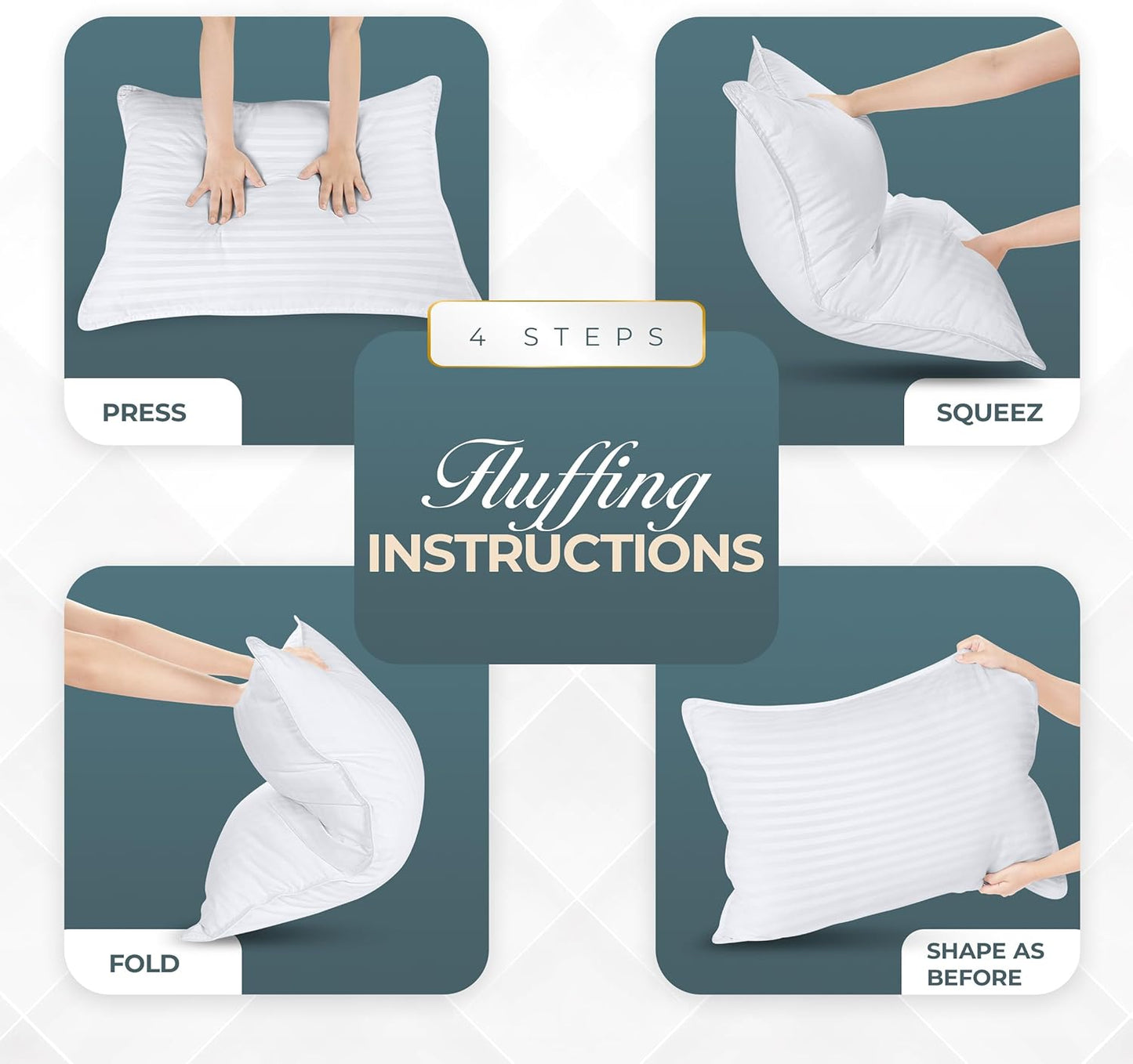 Utopia Bedding Queen Size Bed Pillows - Set of 2 Down Alternative Cooling Pillows for All Sleepers