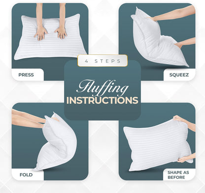 Utopia Bedding Queen Size Bed Pillows - Set of 2 Down Alternative Cooling Pillows for All Sleepers