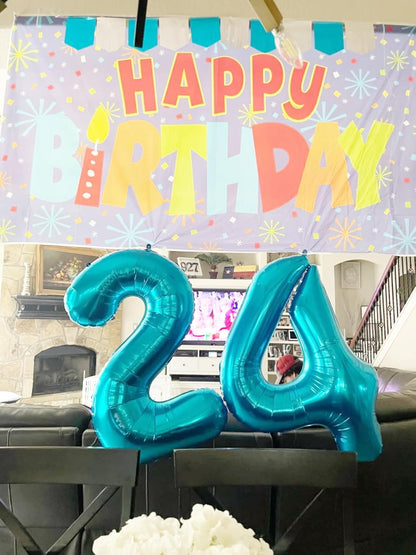Skiennix 40-Inch Light Blue Number 9 Balloon - Perfect for Birthday Parties, Weddings & Graduations