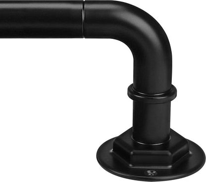 Byondeth Blackout Curtain Rod - Adjustable 16 to 45 Inches | 1 Inch Diameter, Black Finish
