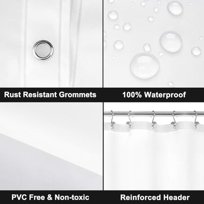 Barossa Design Frosted Shower Curtain Liner - Premium PEVA Shower Liner for Bathroom, BPA & PVC Free, No Chemical Smell, Lightweight Bath Curtain with 3 Magnets, Metal Grommets - Frost, Standard Size