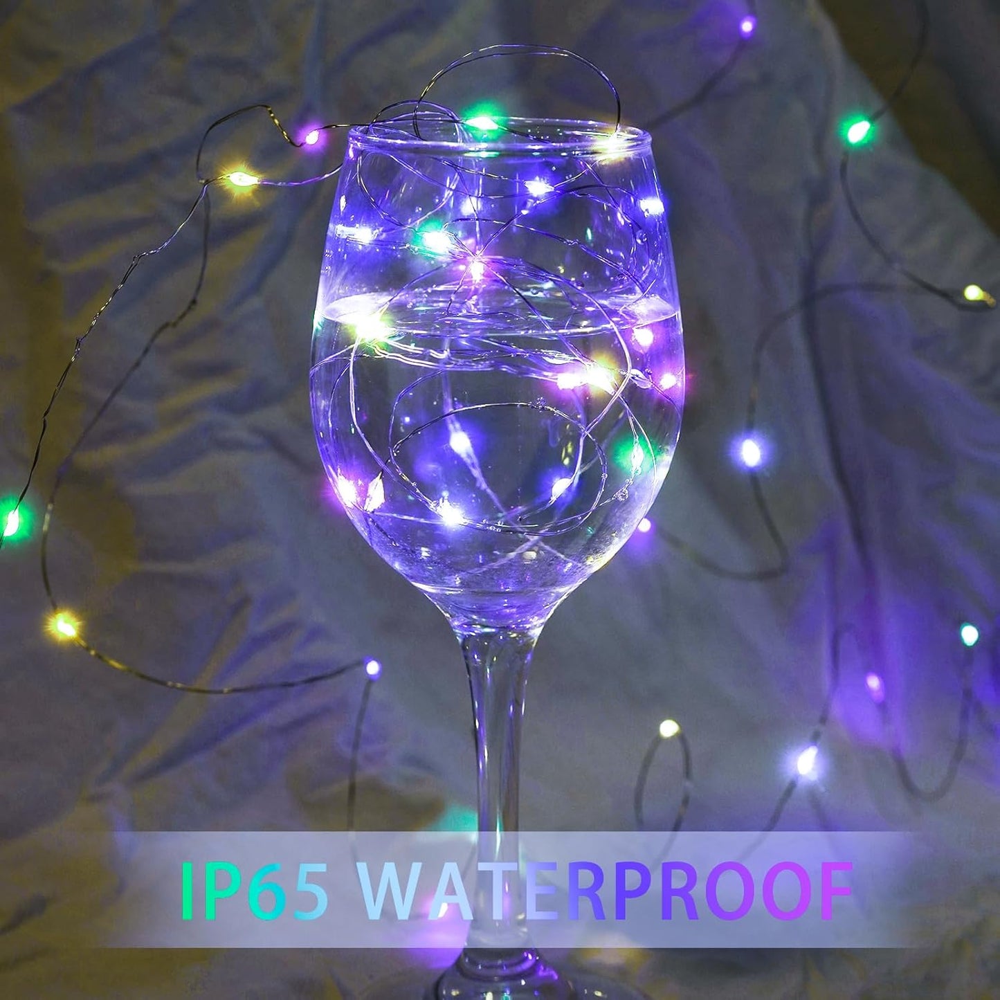 Skiennix 20 LED Fairy String Lights - 7Ft Waterproof Twinkle Lights for Parties & Weddings | Rainbow Pastel 8 Pack