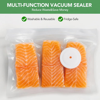 Skiennix Electric Mason Jar Vacuum Sealer - 3-in-1 Handheld Food Storage Solution for Jars & Bags