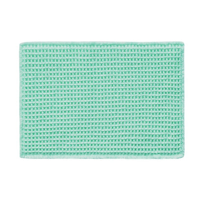 TYUU Waffle Bath Mat, Boho Bathroom Rugs Non Slip Washable Super Absorbent Quick Dry Cute Bath Mat Farmhouse Bathroom Decor, 48"x24" Aqua Blue