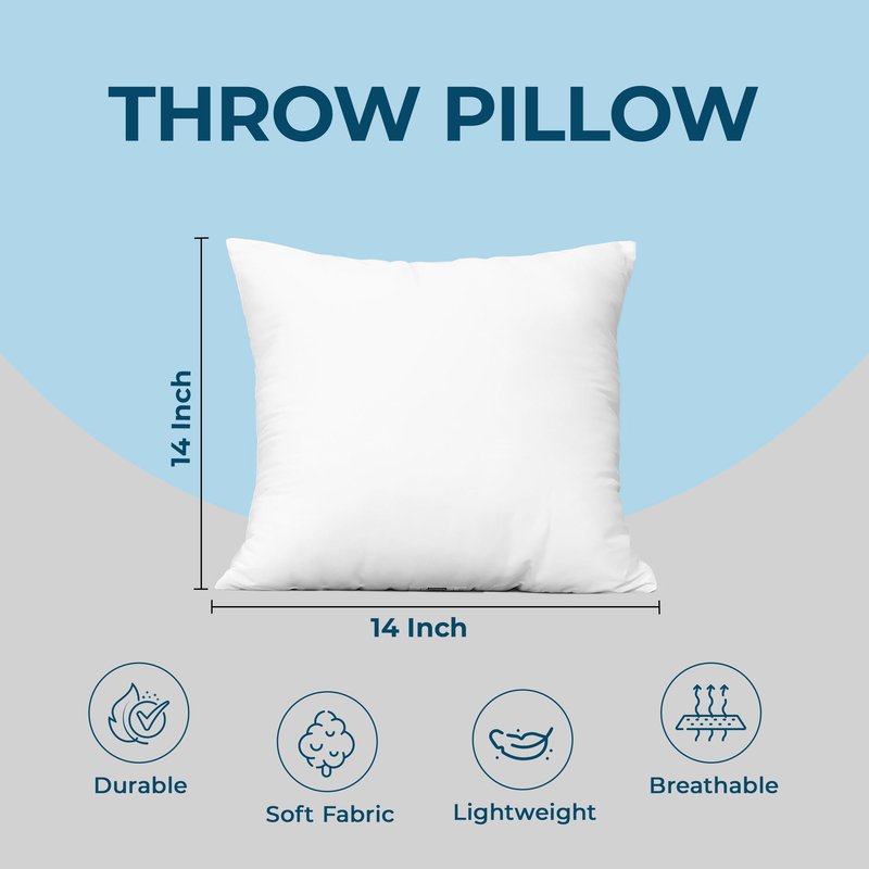 Utopia Bedding Throw Pillows (Set of 24, White), 14 x 14 Inches Pillows for Sofa, Bed and Couch Decorative Stuffer Pillow