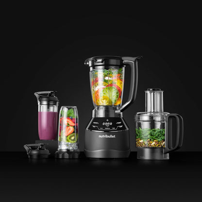 Nutribullet Triple Prep System - Versatile Kitchen Blender with 3 Cup Sizes | Sleek Black Design
