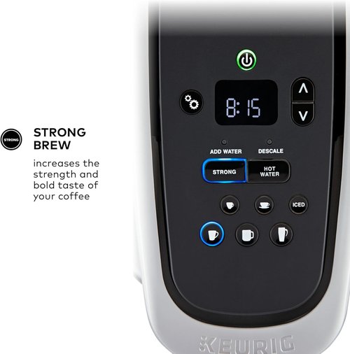 Keurig K-Elite Coffee Maker - Programmable Single Serve with Strength & Temperature Control | Brushed Gold, 8-12oz Brew Size