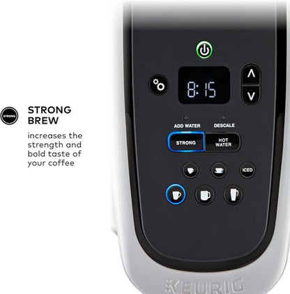Keurig K-Elite Coffee Maker - Programmable Single Serve with Strength & Temperature Control | Brushed Gold, 8-12oz Brew Size
