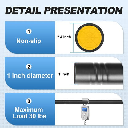 CorkLatta Black Shower Curtain Rod 32 to 43 Inch,1 Inch Diameter Adjustable Spring Tension Stainless Steel Telescoping Rod,Easy Install,No Rust