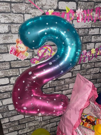 Starry Sky 40-Inch Number 6 Balloon - Perfect for Birthday Decorations & Party Supplies