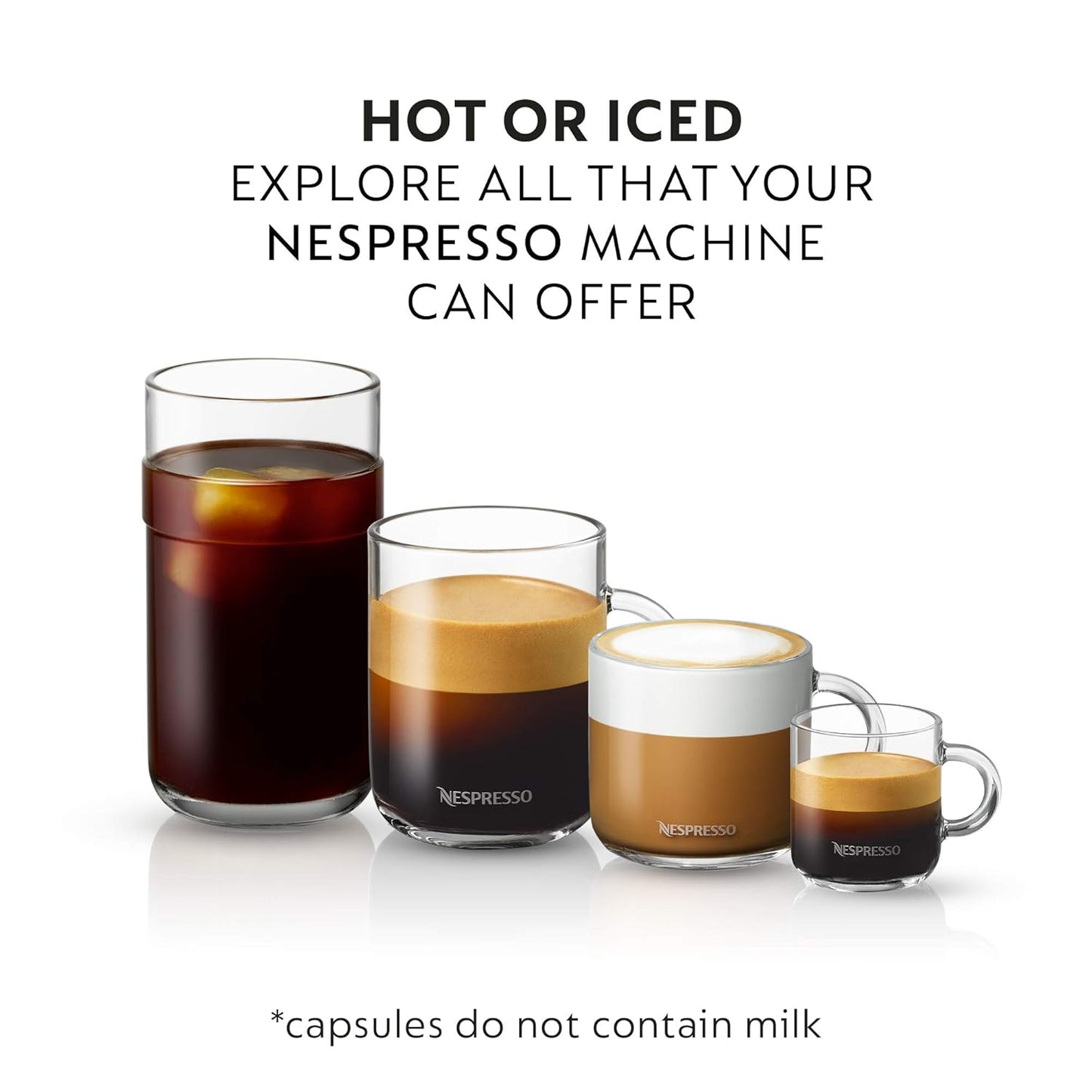 Nespresso Vertuo Double Espresso Chiaro - Medium Roast Coffee Pods | 30-Count, 2.7oz Brew Size