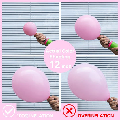 PartyWoo Baby Pink Balloons - 152-Piece Arch Kit with Various Sizes for Baby Shower & Birthday Decor