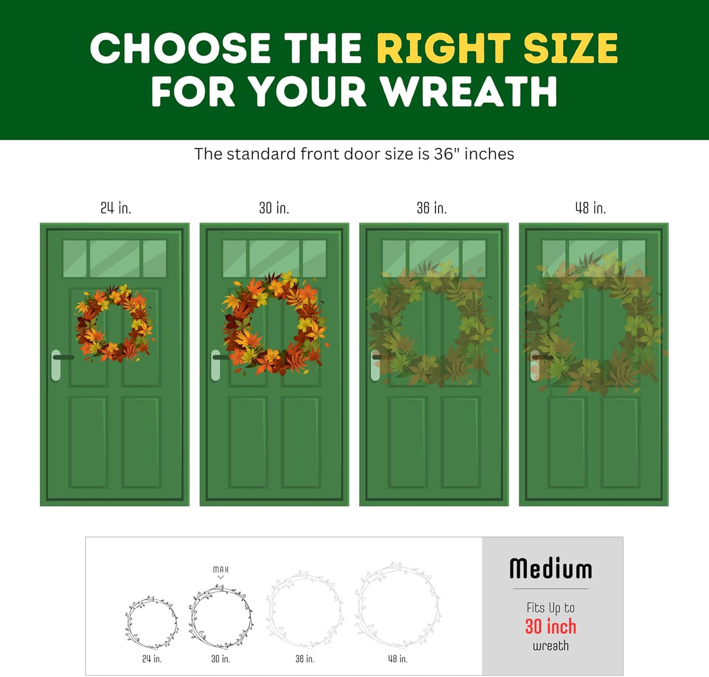 Primode Christmas Wreath Storage Bag 30" - Durable 600D Oxford Container with Clear Top Window | Gray