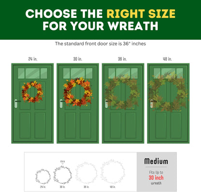 Primode Christmas Wreath Storage Bag 30" - Durable 600D Oxford Container with Clear Top Window | Gray
