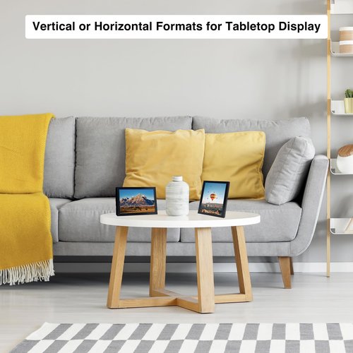 JCJMY 10x12 Picture Frame Black for Wall Hanging, Wall Mounting Horizontally or Vertically, 10 x 12 Wall Gallery Poster Photo Frame with Shatter Resistant Plexiglass, Black