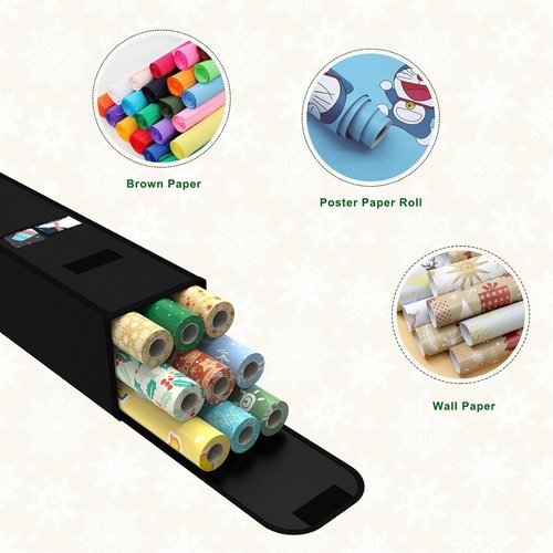 Bonnary Wrapping Paper Storage Bag - 2 Pack Gift Organizer with Pocket | 31 x 5.5 x 5.5 Inches