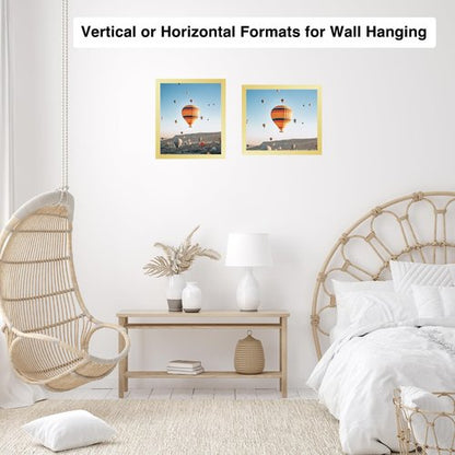 JCJMY 10x11 Picture Frame Gold for Wall Hanging, Wall Mounting Horizontally or Vertically, 10 x 11 Wall Gallery Poster Photo Frame with Shatter Resistant Plexiglass, Gold