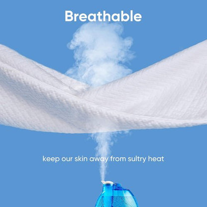 Hanherry Waterproof Queen Mattress Protector - 3D Air Fabric Cooling Cover | Soft, Breathable, Noiseless, Fits 8"-21" Deep Mattresses