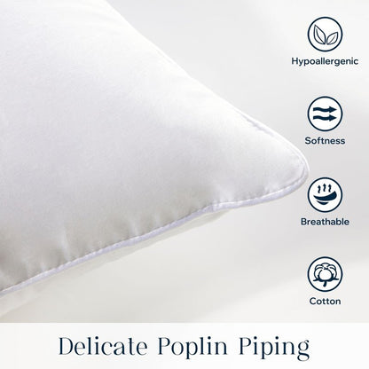 Phantoscope 18x18 Pillow Insert - Throw Pillow Insert with 100% Cotton Cover - 18 Inch Square Form Microfiber Pillow Sham Stuffer - Couch Cushion Pillows, 1 Count (Pack of 1)