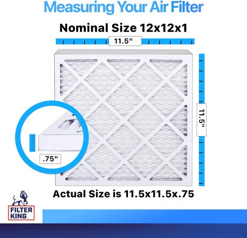 Filter King 12x12x1 Air Filter - MERV 8 Dust & Allergy Control | 4-Pack Pleated Electrostatic Filters