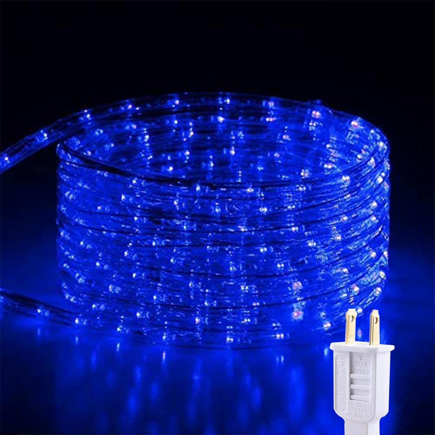 Skiennix 100ft LED Rope Lights - Waterproof & Flexible Tube Lighting with 8 Modes | Blue for Garden, Patio & Parties