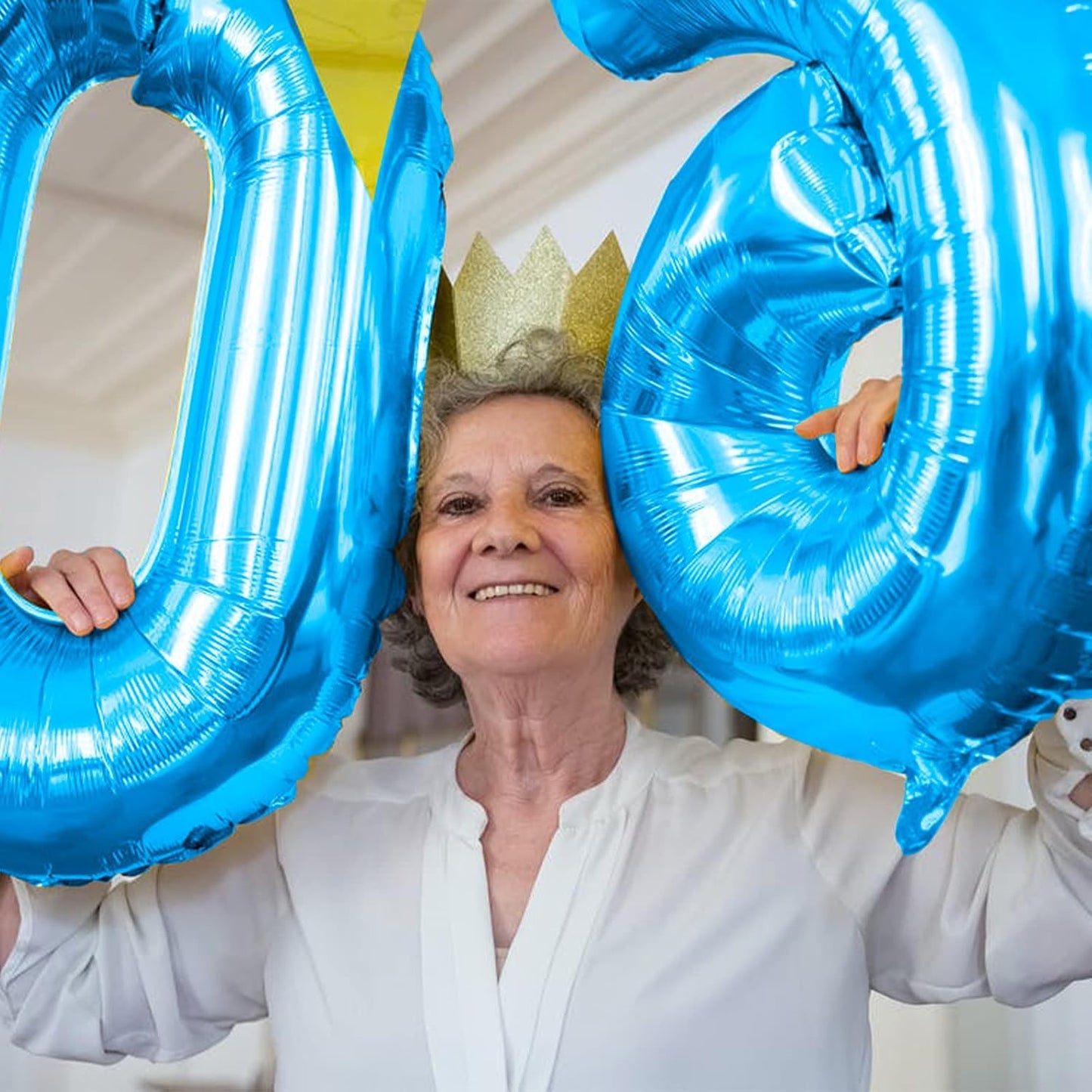 Skiennix 40-Inch Number 30 Foil Balloons - Large Blue 30th Birthday Helium Balloons with Confetti