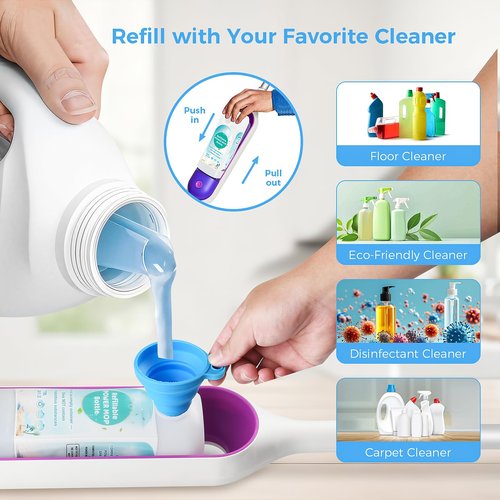 Ndoge Power Mop™ Refillable Bottle for Swiffer® PowerMop™ Multi-Surface Mop, 775ML /26 FL OZ Leak-Proof HDPE Refillable Bottle Solution Powermop™ Reusable Solution Container Replacement