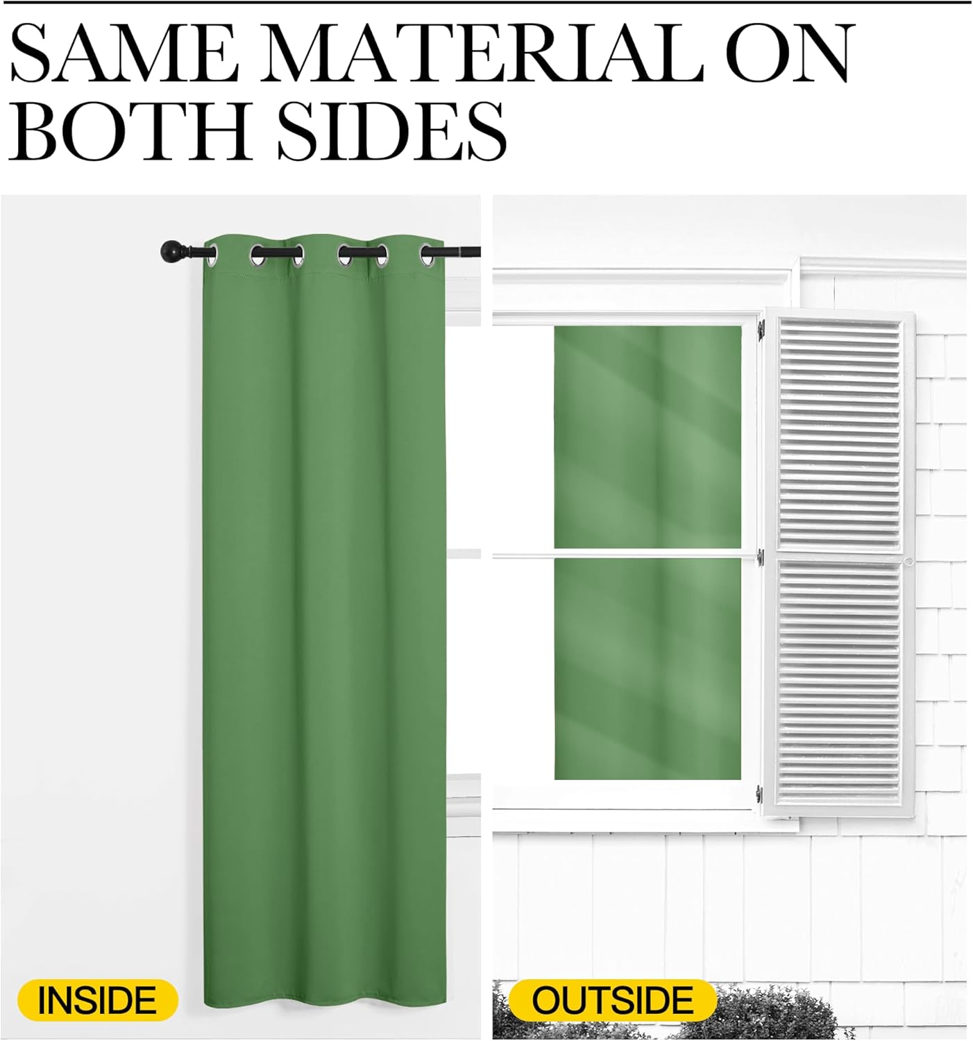 NICETOWN Forest Green Blackout Curtains - Thermal Insulated Drapes for Small Windows | 40" Length, 2 Panels, 29" Wide