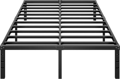 HLIPHA Metal Platform Bed Frame - 14 Inch Tall Full Size | Heavy Duty Support Slats, Easy Assembly, Black