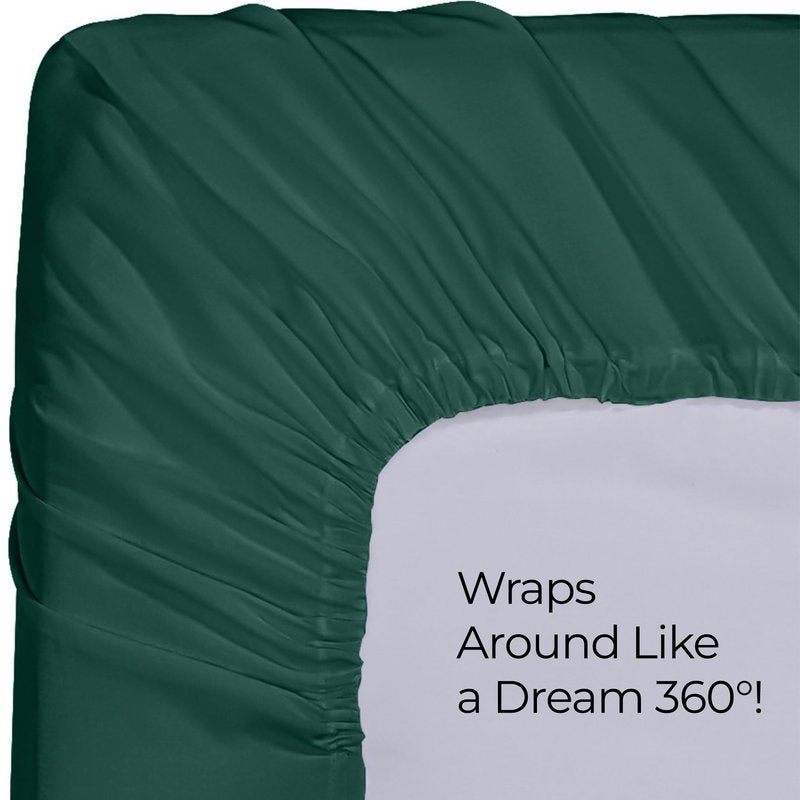 Utopia Bedding King Fitted Sheet - Bottom Sheet - Deep Pocket - Soft Microfiber - Shrinkage and Fade Resistant - Easy Care -1 Fitted Sheet Only (Emerald)
