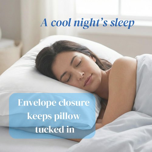 Beckham Hotel Collection Cooling Pillowcases for Hot Sleepers, Standard/Queen Size Set of 2, Cool Bedding, Envelope Closure, Silky Soft, Breathable, Moisture-Wicking, Sand