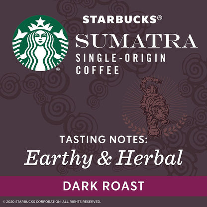 Starbucks Sumatra K-Cup Pods - Rich, Bold Flavor for Keurig Brewers | 24 Count