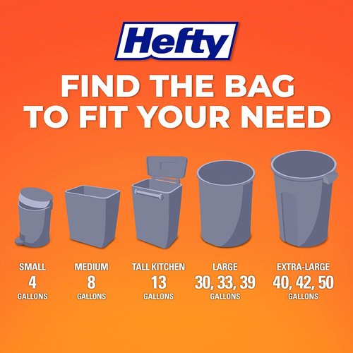 Hefty Small Trash Bags - Fabuloso Scented, 4 Gallon Size, 52 Count Pack