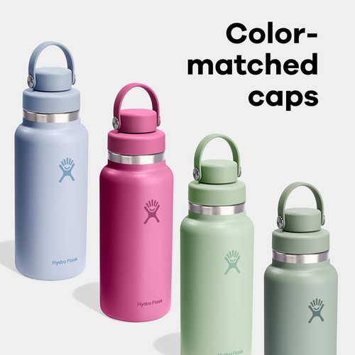 Hydro Flask Water Bottle - Insulated Stainless Steel with Wide Mouth Chug Lid | 24 Oz Aloe Green