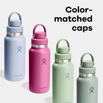 Hydro Flask Water Bottle - Insulated Stainless Steel with Wide Mouth Chug Lid | 24 Oz Surf Blue