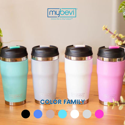 Retro Wave Insulated Tumbler - Triple-Layer Vacuum Stainless Steel Travel Cup for Coffee & Tea | 12 oz, Black