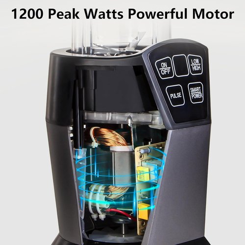 Liebe&Lecker Smoothie Blender - 1200 Peak Watts Personal Blender with 2 To-Go Cups & Solid Lid | Ice Crushing & Frozen Fruit