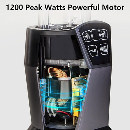 Liebe&Lecker Smoothie Blender - 1200W Smart Technology Blender with 28oz To-Go Cup & 50oz Jar