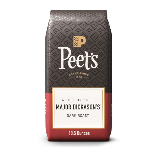 Peet's Coffee Dark Roast Whole Bean Coffee - 100% Arabica Major Dickason's Blend, 10.5 Ounce Bag