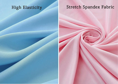Skiennix 6.6 FT Round Backdrop Cover - Pink Spandex Wedding Circle Arch for Baby Showers & Parties