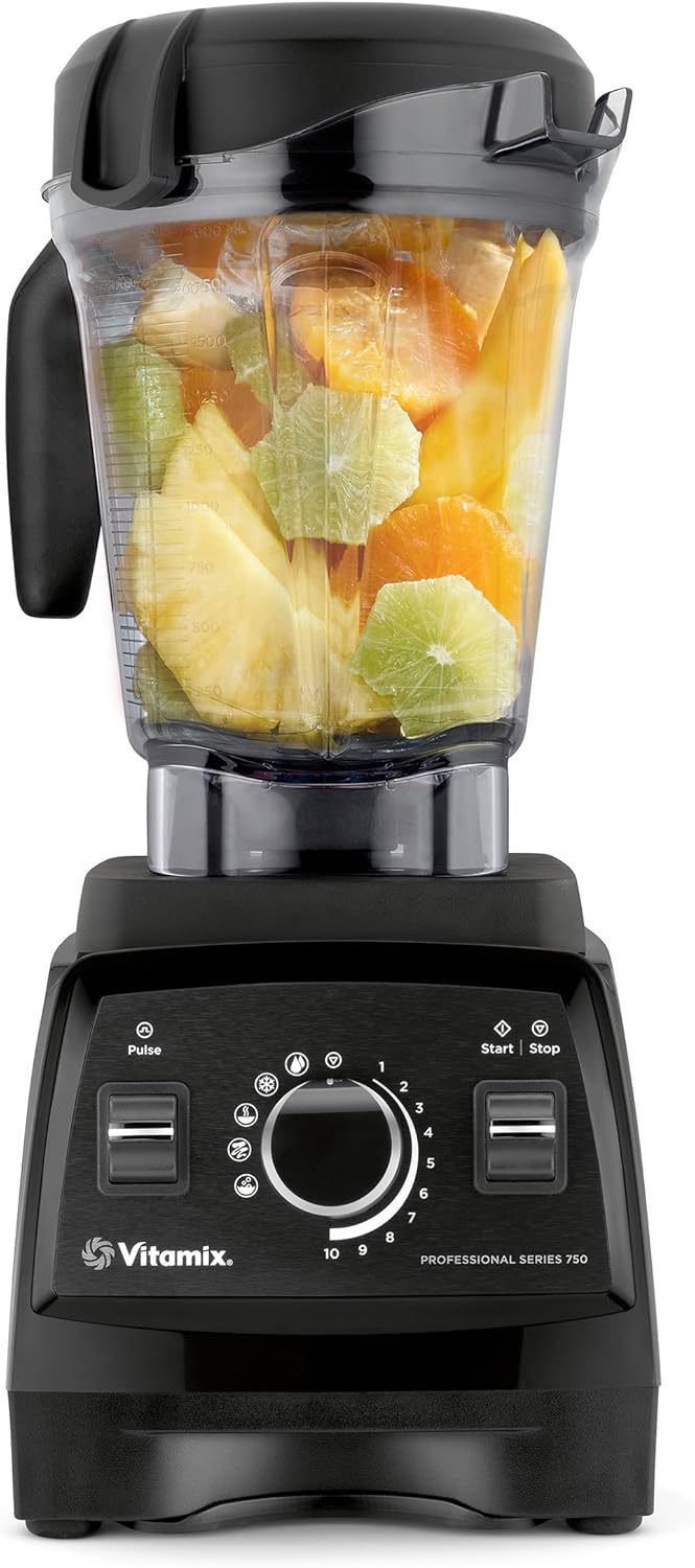 Vitamix Professional Series 750 Blender - 64 oz. Low-Profile Container, Self-Cleaning, Black