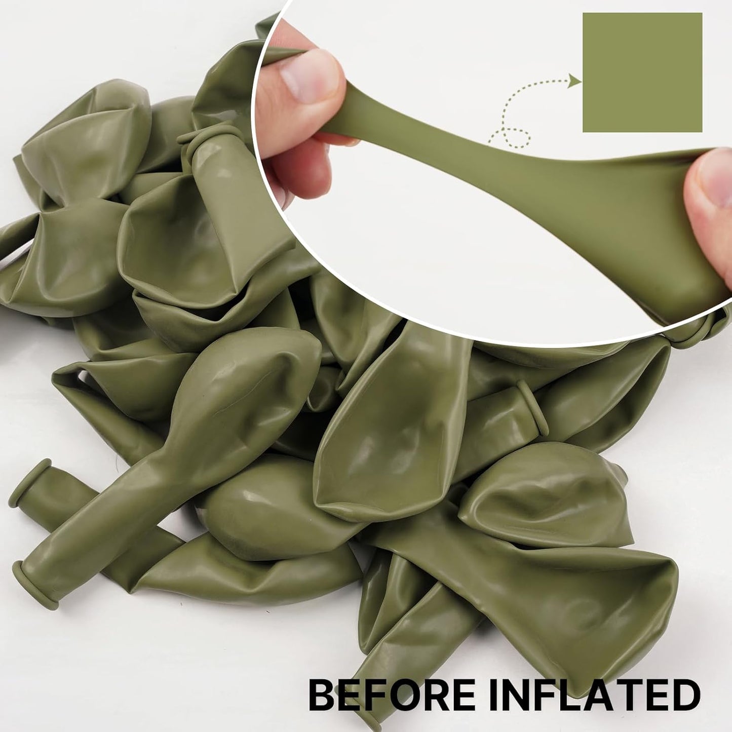 PartyWoo Sage Green Balloons - 152-Piece Latex Balloon Arch Kit for Weddings & Birthdays | Various Sizes
