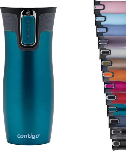 Contigo West Loop Travel Mug - Stainless Steel, Leakproof, BPA-Free, Easy-Clean Lid, 16 oz