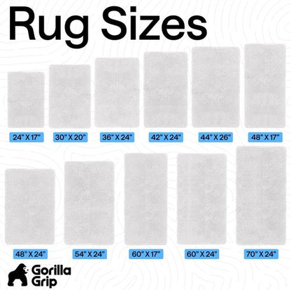 GORILLA GRIP Bath Rug Mat - Thick Soft Absorbent Chenille | Quick Dry Microfiber, 30x20, White