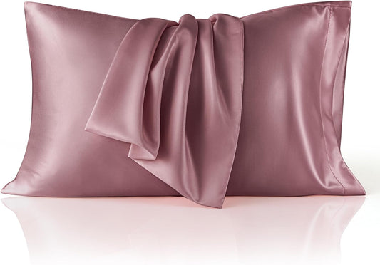 Bedsure King Size Satin Pillowcase Set - Silky Nostalgia Rose Pillow Cases for Hair & Skin | 20x36 Inches, 2-Pack