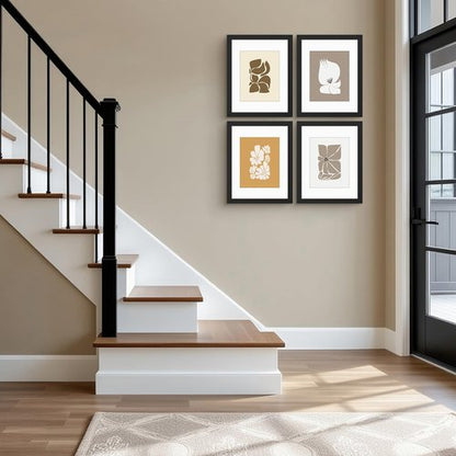 Frametory, 11x14 Frames Display 8x10 Picture with Mat or 11x14 Photo Without Mat, Shatter-Resistant Glass, Pre-Installed Wall Mounting Hardware - Black