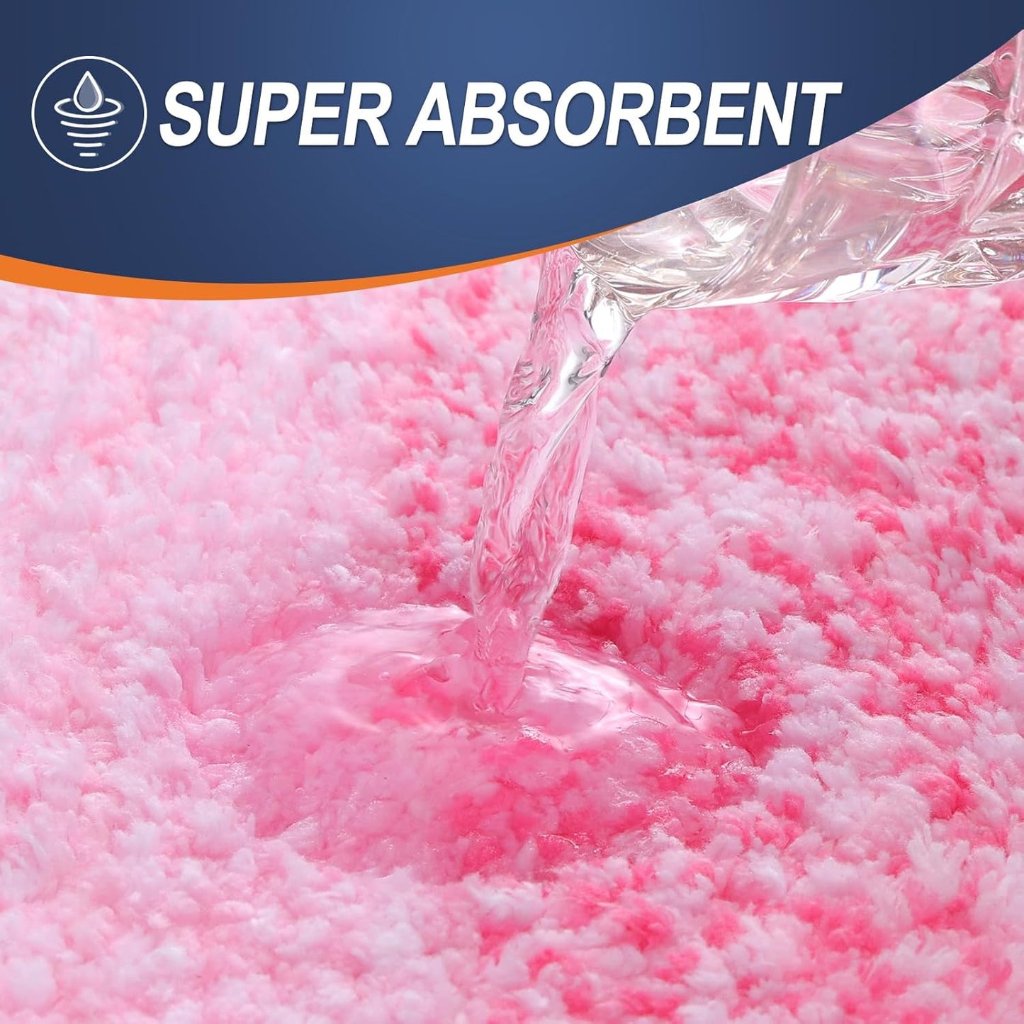 OLANLY Bathroom Rugs - Extra Soft Microfiber Mat | Quick Dry, Machine Washable, 36x24, Pink